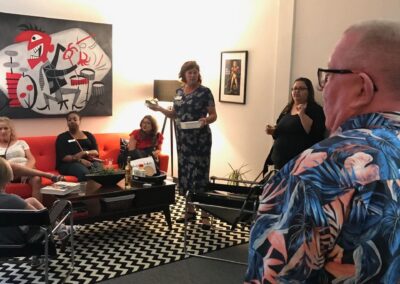 A team gathering where staff and guests connect and had a great time.