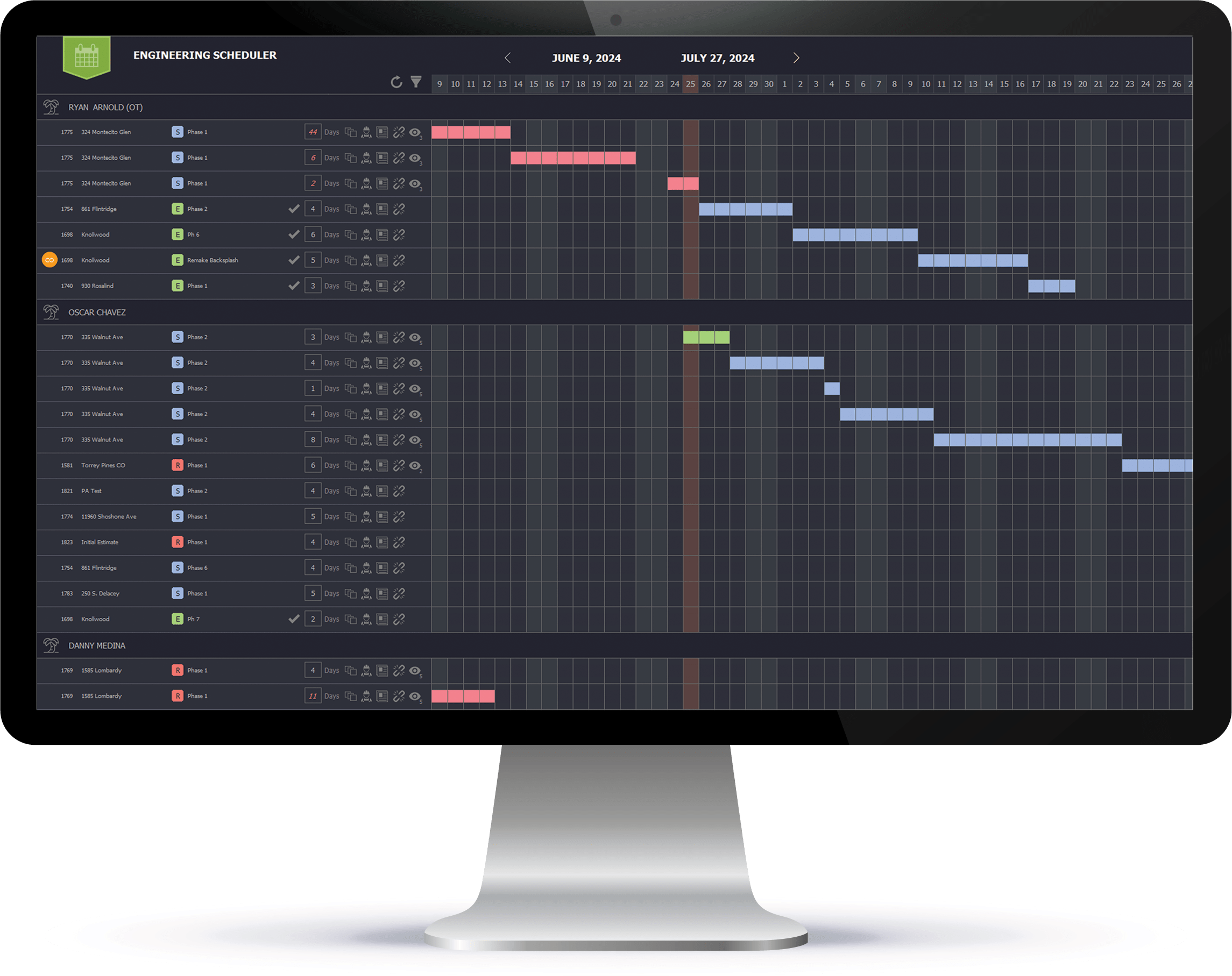 business colleagues navigating internal-desktop app